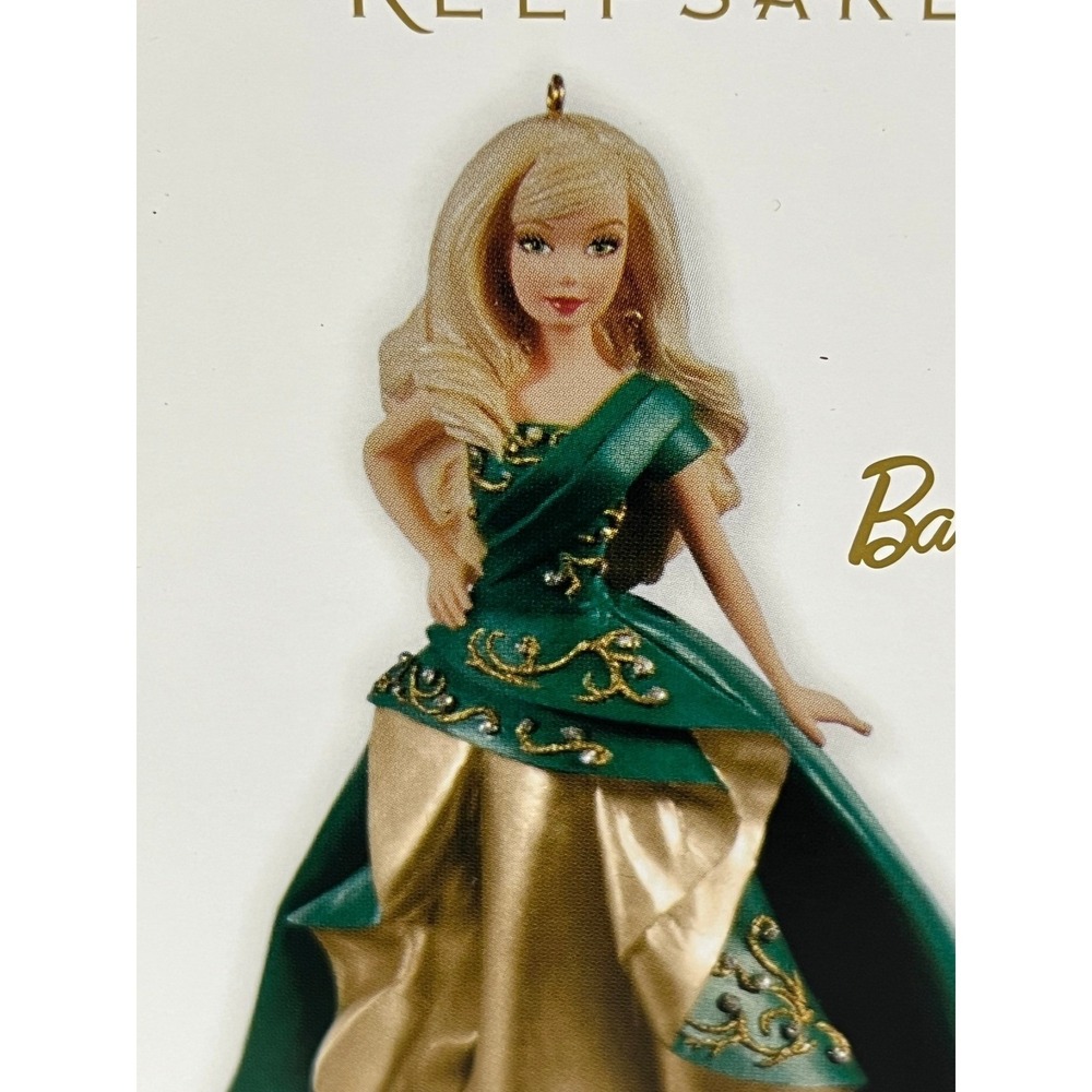 Hallmark Keepsake Celebration Barbie Ornament 2011 Special Edition Green Gown